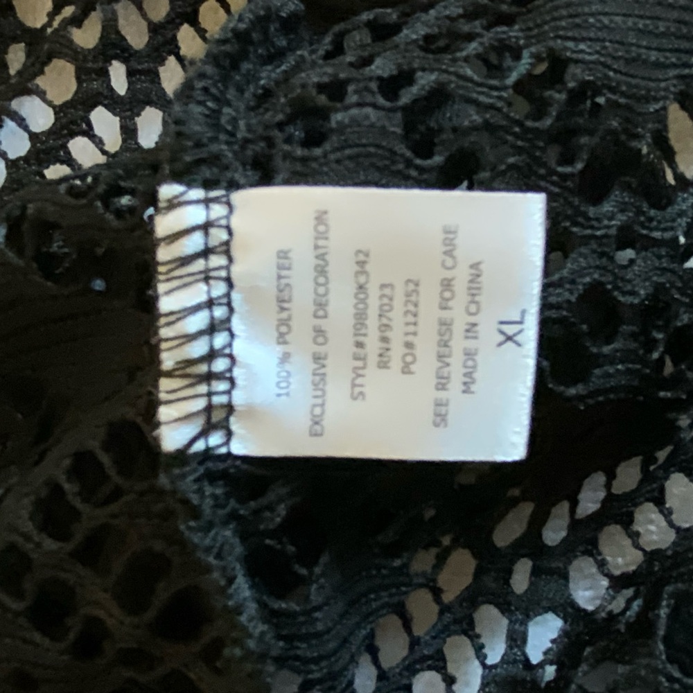 Miken Black Crochet Cover-Up - Picture 5 of 5